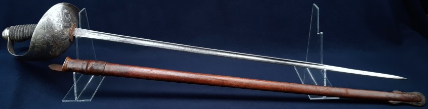 British WW1 1912 Pattern Cavalry Officers Sword 2nd Lt Frank DArcy Blofeld, 2nd Life Guards 2